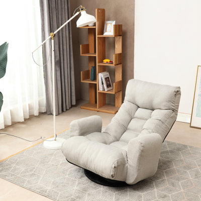 Chaise relaxante avec rembourrage et base rotative douce à position réglable