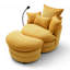 Fauteuil demi-tonneau pivotant à 360 °-315484314