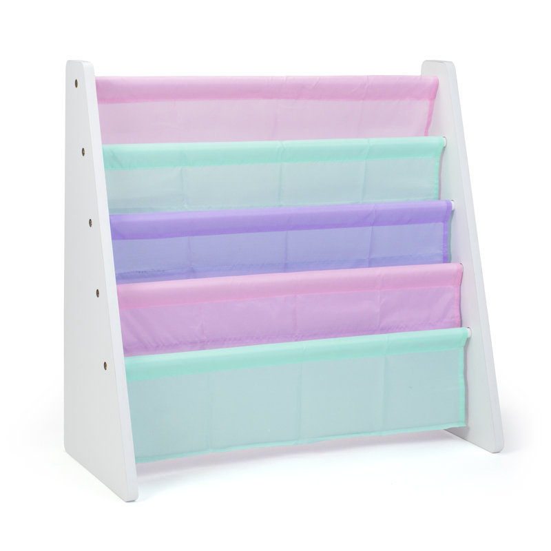Hoeft Kids Book Display, White/Mint/Pink/Light Purple
