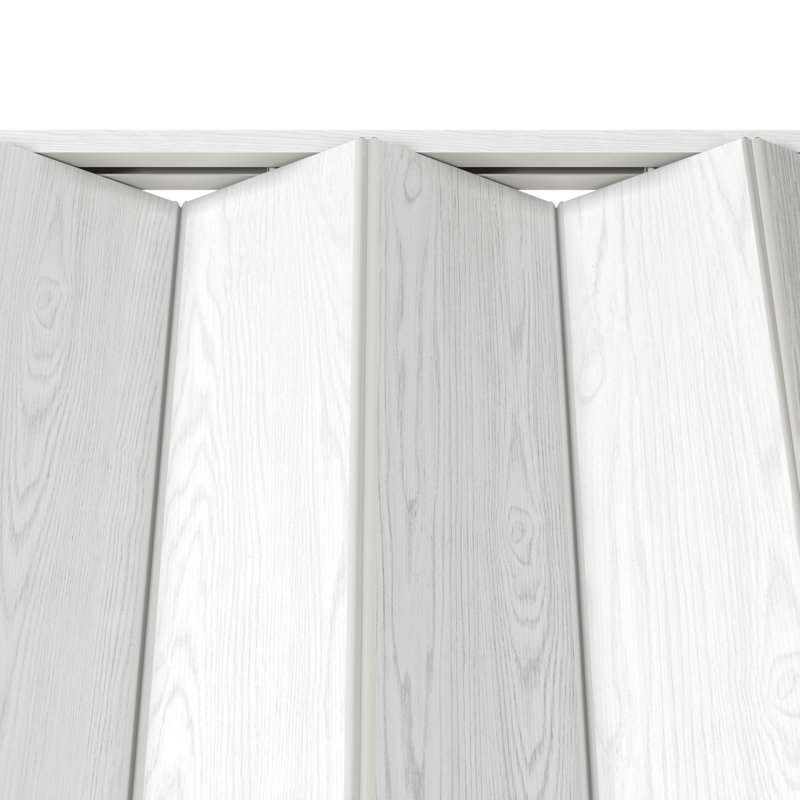 Portes accordéon robustes à double paroi pliables, H 80 po x l 36 po x P 1,2 po, Chêne blanc