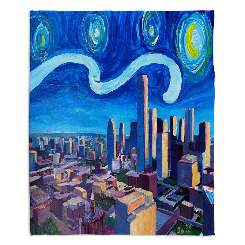Couverture  Starry Night Dallas Skyline, 51 po x 60 po