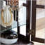 Vitrine antique avec portes en verre et tablettes réglables pour objets de collection, vitrine rétro à quatre portes pour la maison ou le bureau, ampoule E26 incluse
