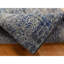 Tapis bleu en soie noué à la main 2 pi x 3 pi RASETS 86E9BBCB76C74F49AD776DDE76EAA1D7
