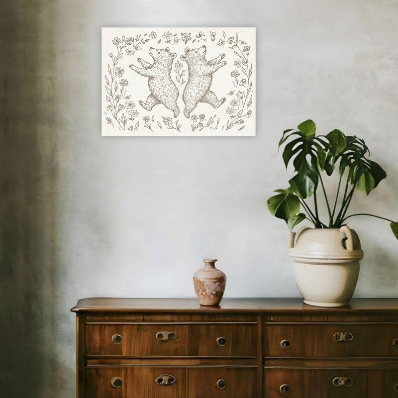 Art mural 24 po x 20 po Cheerful Bear