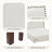 Colne Round Extendable Modern Kitchen Dining Table Set With 36.6"H Dining Chair-1667340601-1667340606-1667340607