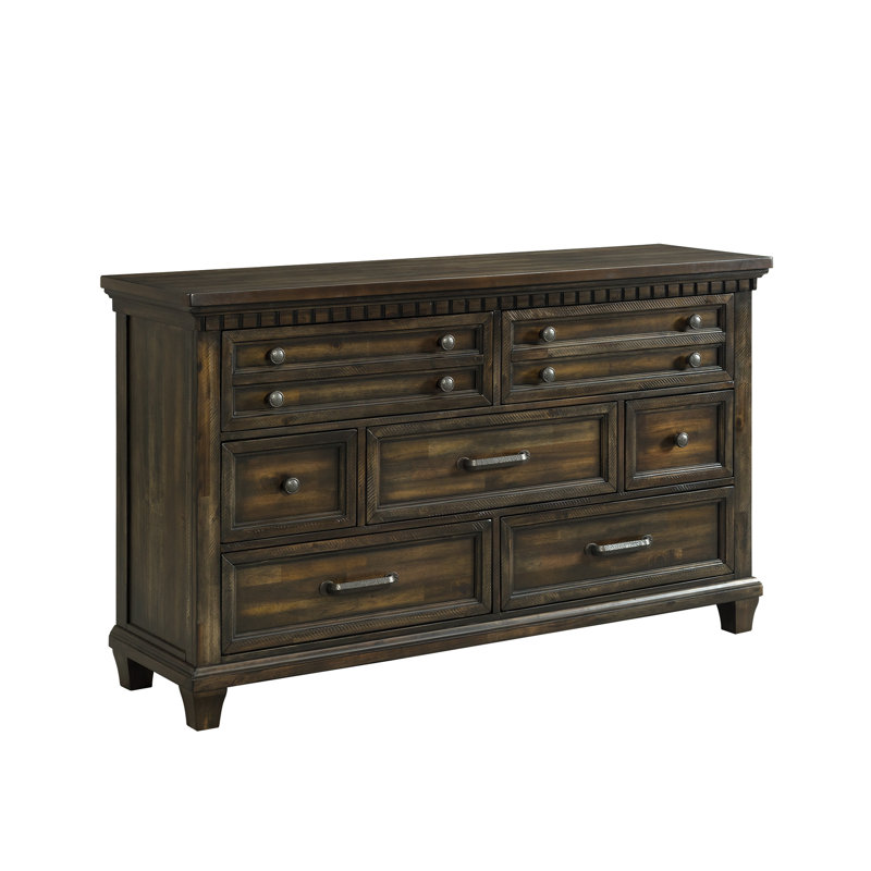 Millwood Pines Aleydis 7-Drawer Dresser, Charcoal