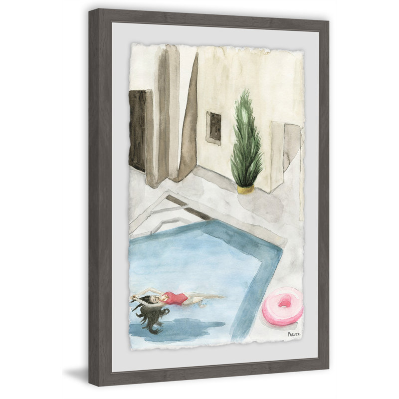 «Swim and Float» par Parvez Taj, reproduction d'art sur papier, H 24 po x l 16 po x P 1,5 po