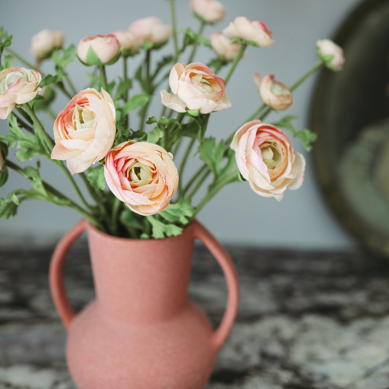 Ranunculus Faux Floral, Apricot