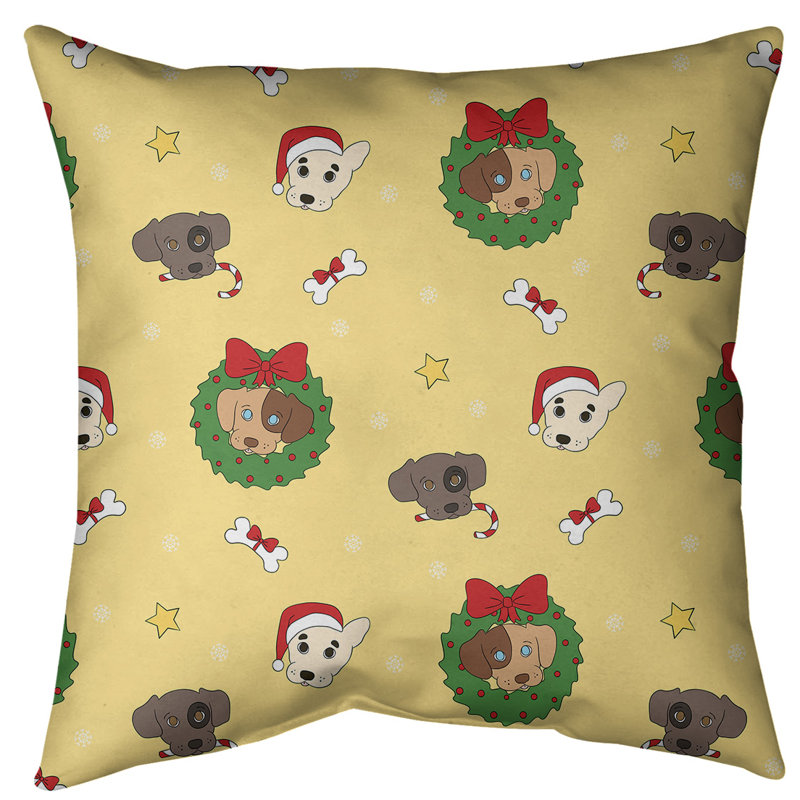 Microsuede Reversible Throw Pillow, Yellow, 16" x 16"