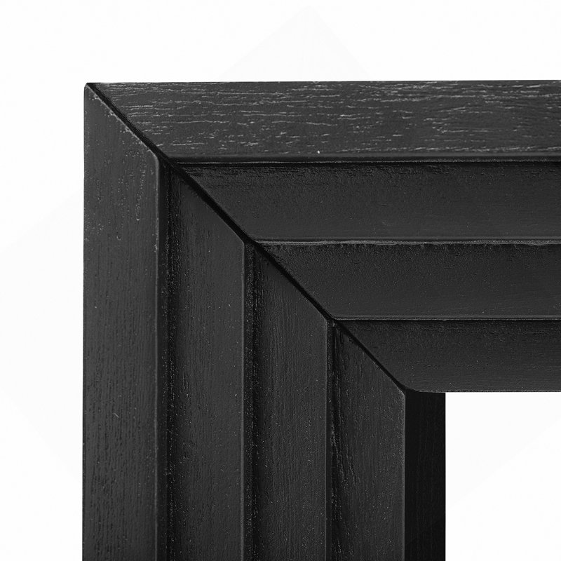 Console de style moderne en placage de bois massif de paulownia, convient, Noir, noir, noir, noir