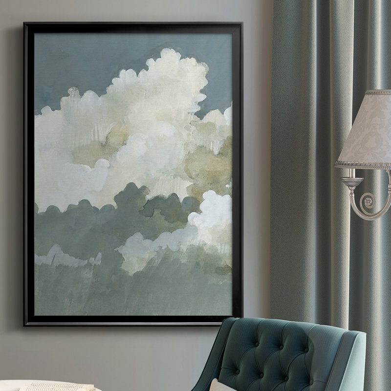«Big Clouds I», reproduction encadrée de qualité supérieure - prête à être accrochée, H 42,5 po x l 30,5 po x P 1 po, Noir