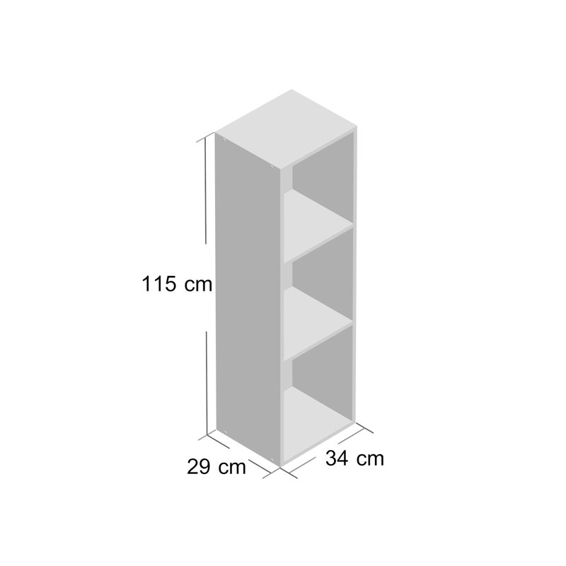Solid Wood 115cm H, Black