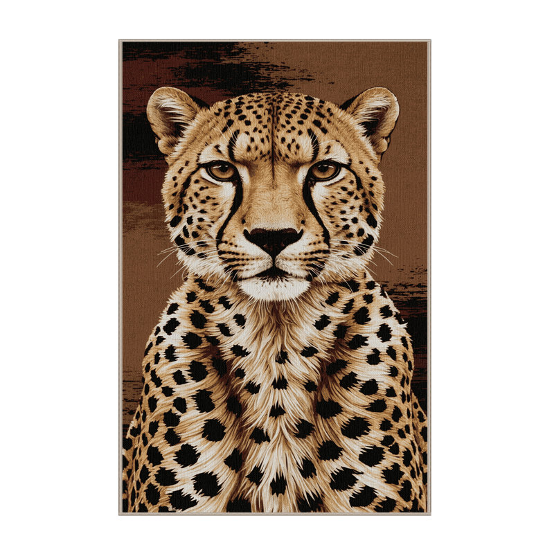  Washable Asiatic Cheetah Big Cats Area Rug, Tapis de couloir 2 pi x 5 pi