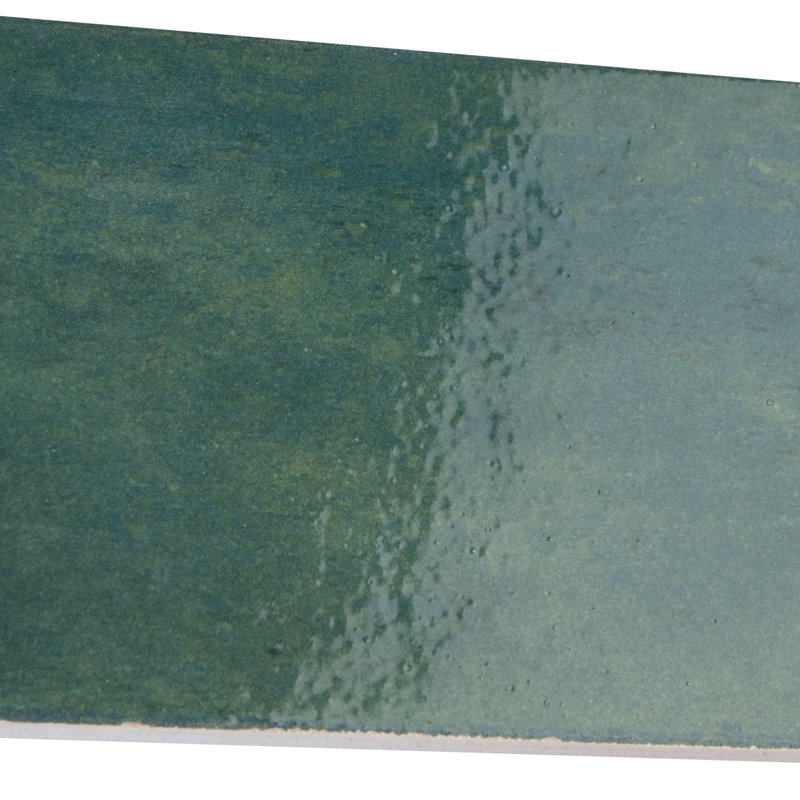 Capri 3" x 10" Porcelain Stone Look Subway Wall Floor Use Tile, Green