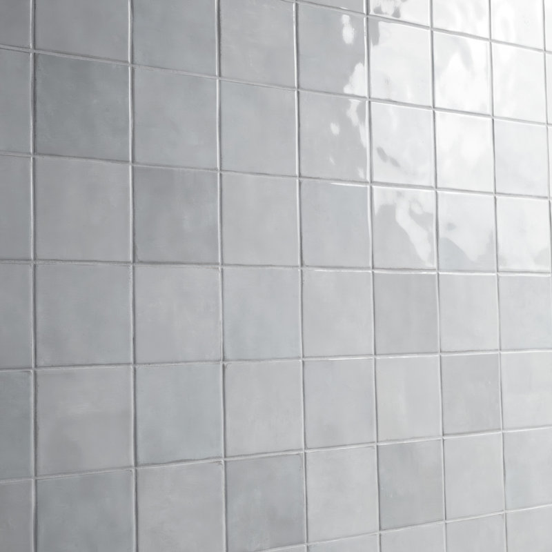 Renzo Glossy Ceramic Wall Tile, Sky