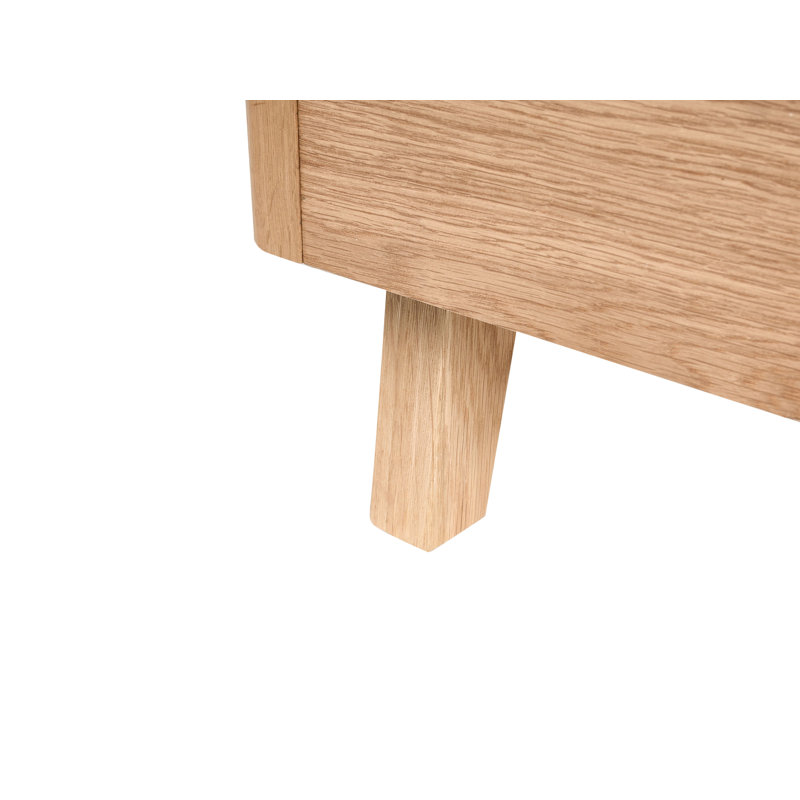 Bed Wood Veneer Bohemond Light Brown, European Double (140 x 200 cm)