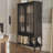 Black Solid wood Rectangular Console Table-410347521