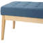 Tissu bleu avec un mélange de détails en bois de bouleau de style Mid-Century et moderne, capacité de poids de 250 lb, avec des pieds légèrement inclinés, 250 lb-2109542910