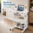 Height Adjustable C Shape Laptop Table with 2 Shelves-1205846326