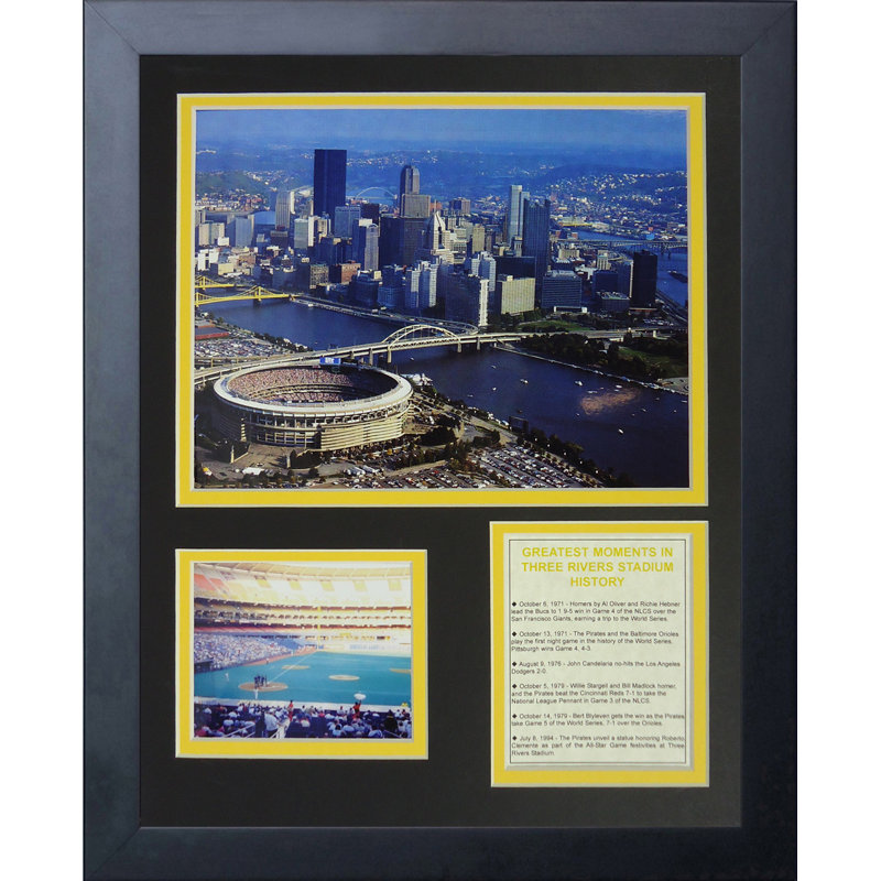 Souvenirs encadrée panoramique à trois rivières de stade pittsburgh pirates