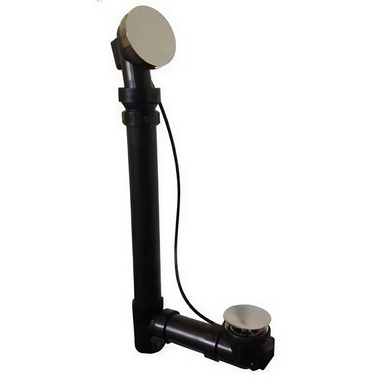 Fuji 60'' L Soaking Bathtub, White, Satin Nickel