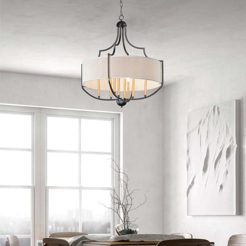 Lustre tambour 8 lumières unique Galles