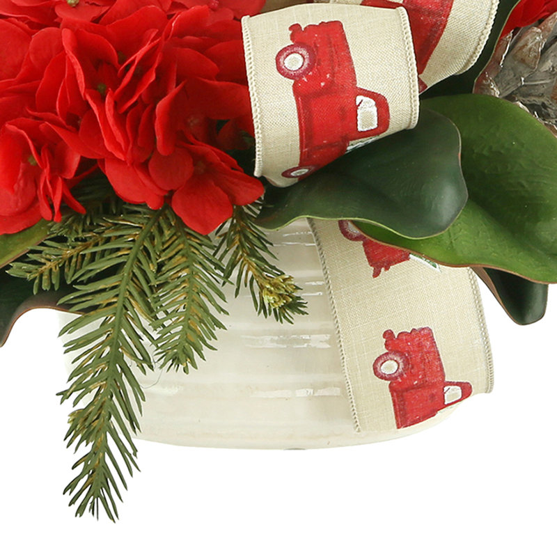 Arrangement floral d'hortensia en pot Jivonnee