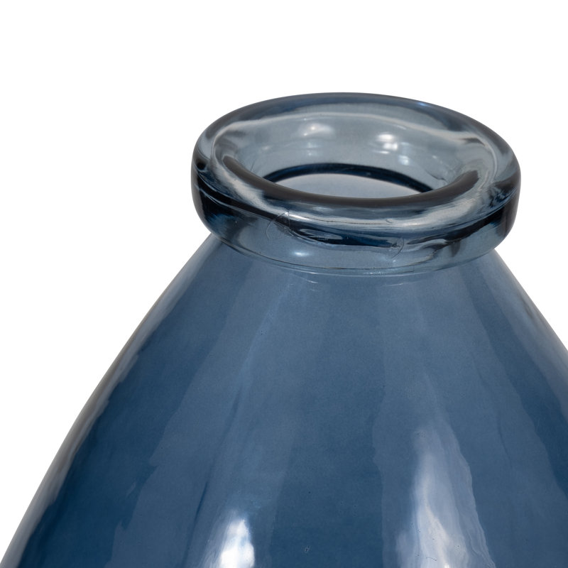 Vase en verre lisse Modern Modern, H 15 po x l 9 po x P 9 po