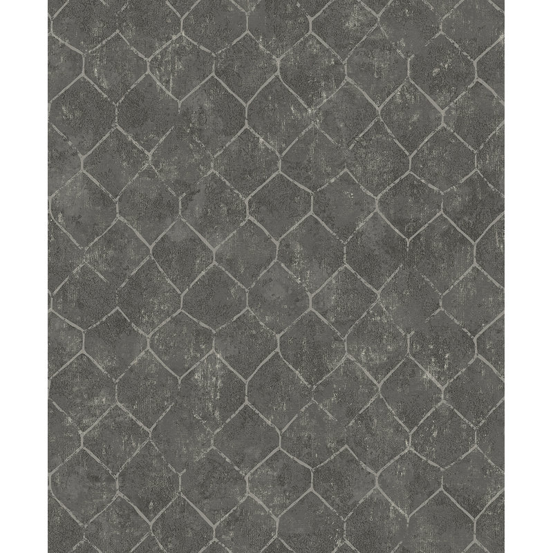 Rauta Metallic Wallpaper Roll, Pewter