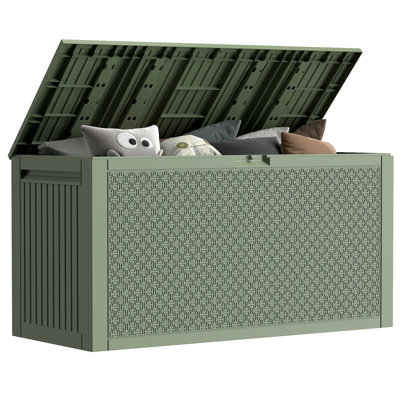 Boîte de rangement verrouillable en résine EHHLY