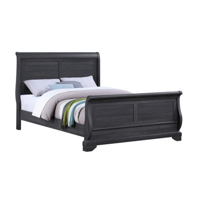 Charcoal Sleigh Bed Frame