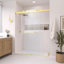 Porte de douche coulissante double sans cadre Catalyst en nickel brossé avec verre transparent de 3/8 po de l 62 po x H 76 po Catalyst-133866115-96391547