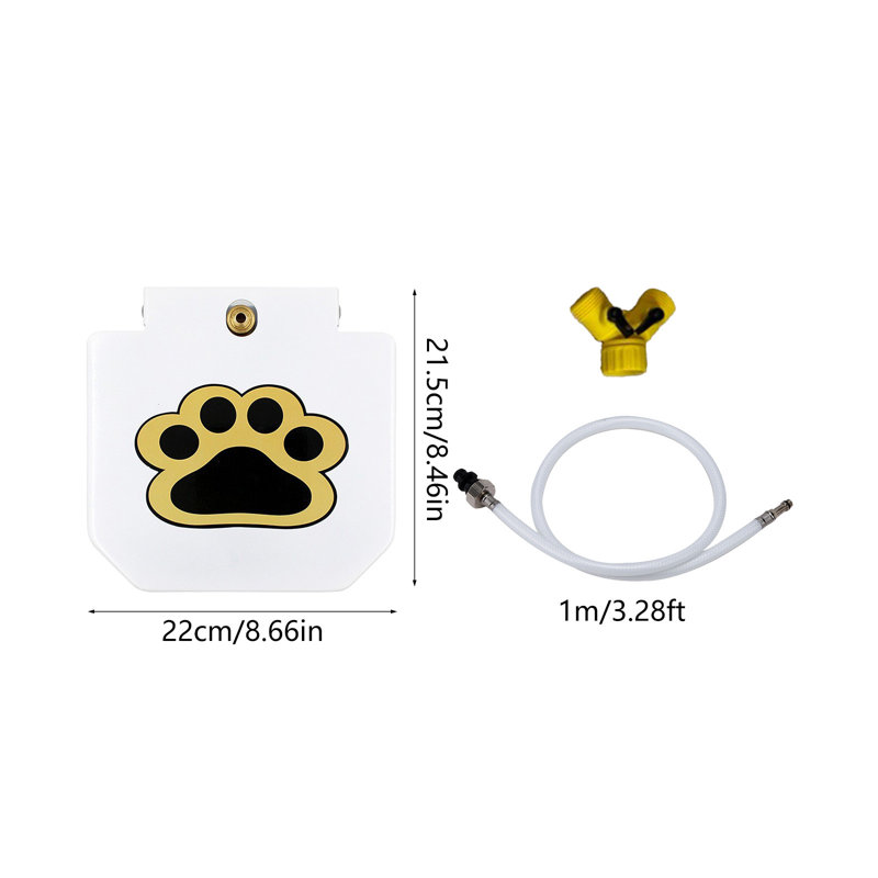 Diffuseur d'eau apaisant en papier pour animaux de compagnie, distributeur d'eau à pédale pour chien avec tuyau, dispositif d'abreuvement automatique à pression du pied, fixation facile pour gazon extérieur