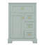Meuble-lavabo 24 po avec lavabo en céramique, tiroirs, armoire de salle de bain avec tablette de porte et tiroir basculant-1224186064