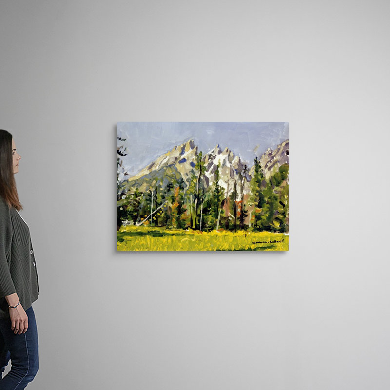 Art mural sur toile Norman Rockwell The Grand Tetons, H 30 po x l 40 po x P 1,25 po, Toile tendue