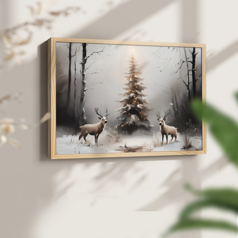 Chirstmas Art-DCCCLI -Framed Print - Restickable, 8" H x 10" W, Natural