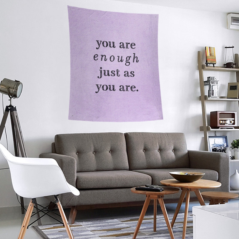 En polyester, vous êtes assez tapisserie quot, H 80 po x l 68 po, Mauve / Noir