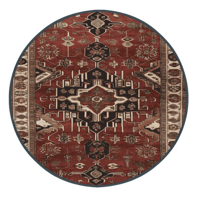 Tapis persan noir lavable à la machine