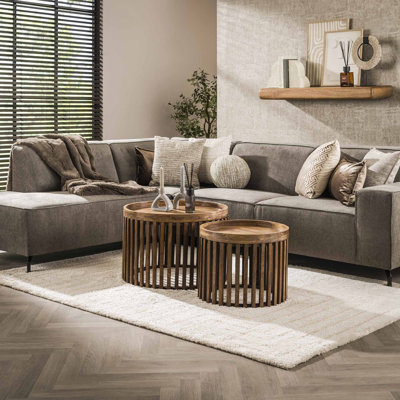 Kimmel Solid Wood Drum Coffee Table