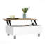 Table basse à plateau relevable Annapolis avec compartiment de rangement finition chêne clair