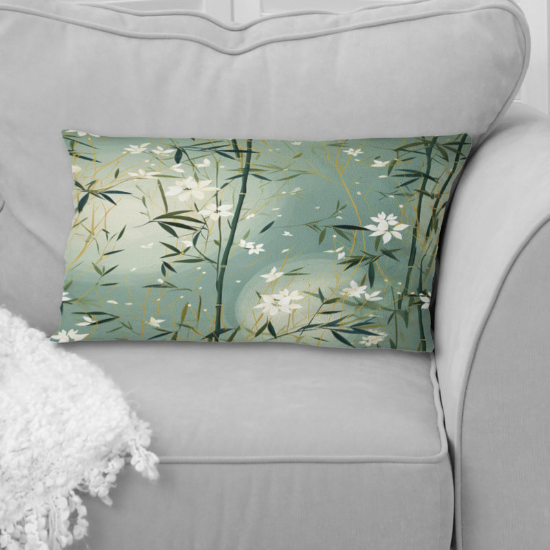 Bambou Zen Haven - Coussin décoratif Abstract Coral Reef Multicolore Azur - Coussin décoratif