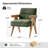 Donohoe 24.75'' W Mid-Century Modern Accent Chair With Curved Wood Arms-221069849