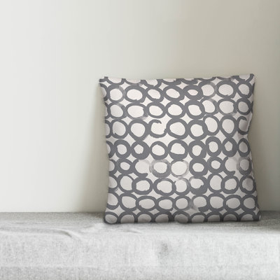  Ink Circles Throw Pillow