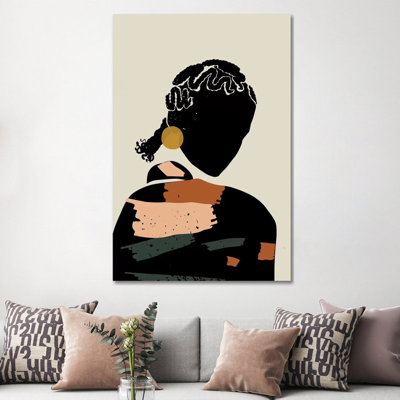 Black Hair XII by Domonique Brown - Print on Canvas, Wrapped Canvas, 152.5 cm H x 101.5 cm W x 3.175 cm D