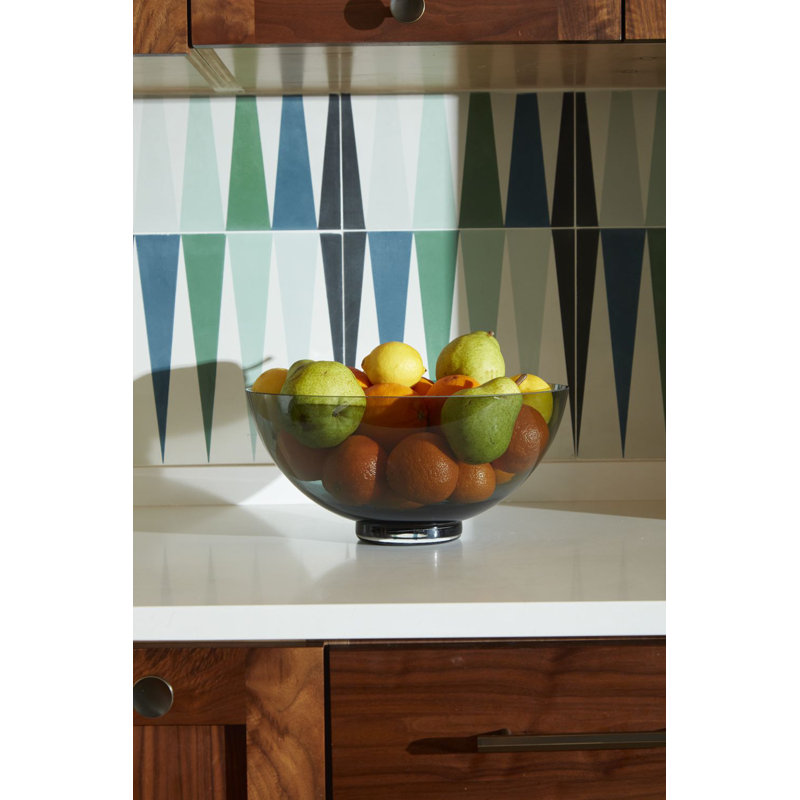 Joss & Main Angier Glass Serving Bowl, Green