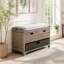 Banc de rangement entièrement assemblé avec panier et tiroirs amovibles-141626009