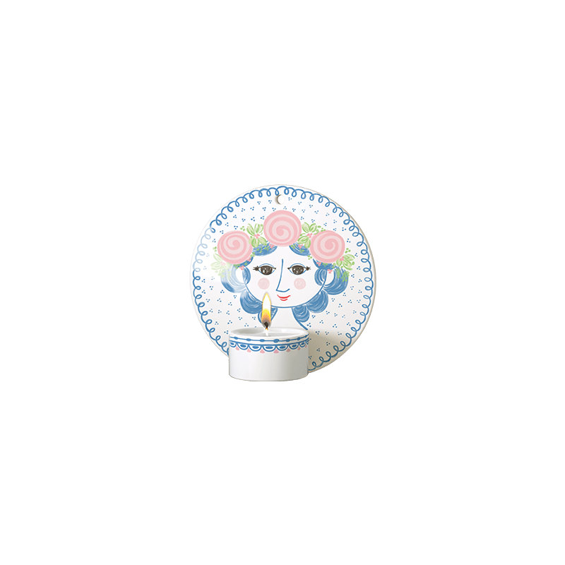 Dora Tealight Holder, Blue Face, 5.1", Blue Face