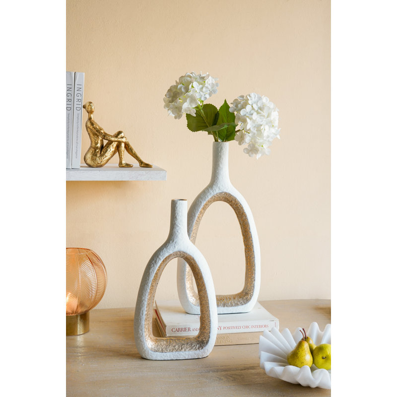 Vase décoratif 9X2x15.5 ", H 15,7 po x l 9 po x P 2 po