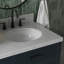 Meuble-lavabo double ovale 60 po à chevrons avec comptoir en quartz Carrara blanc 1,5 po bleu minuit-700070832-700070834