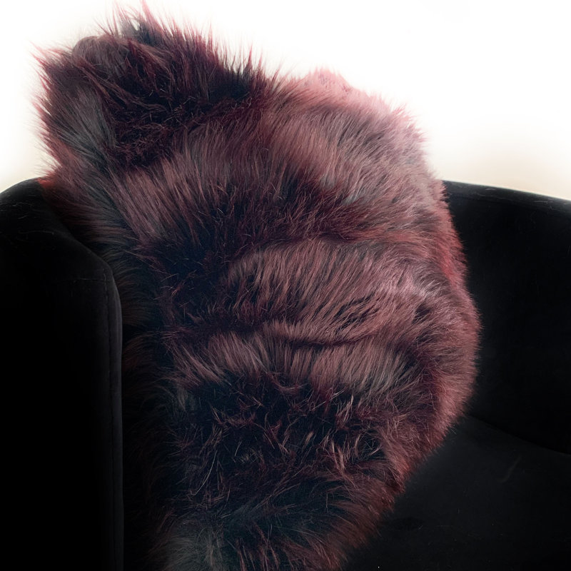 Fancy Plush Faux Fur Animal Print Pillow, 20" x 20"
